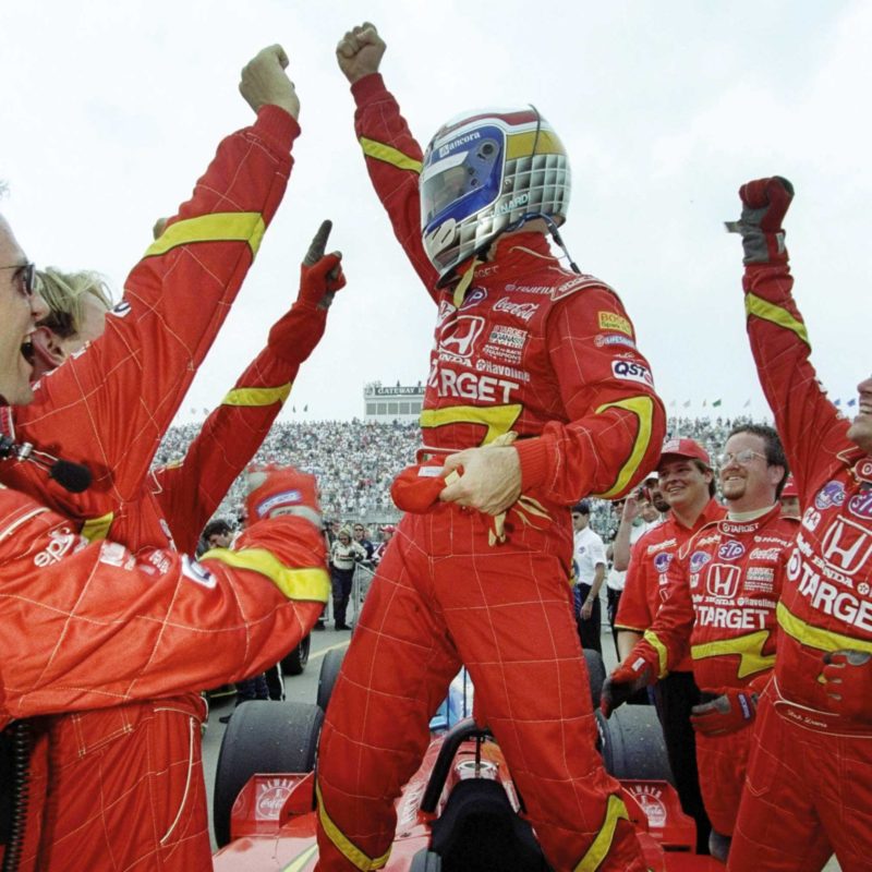 Alex Zanardi celebrated with the team